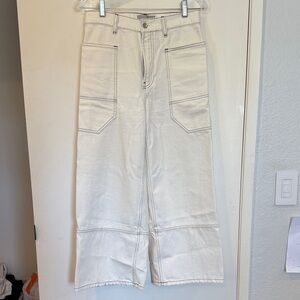 Everlane Cream Gardener Crop Wide Leg Pant